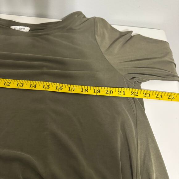 Umgee Top Size Small Tunic Army Green Longline Lagenlook Relaxed Stretch Modal - Picture 8 of 10